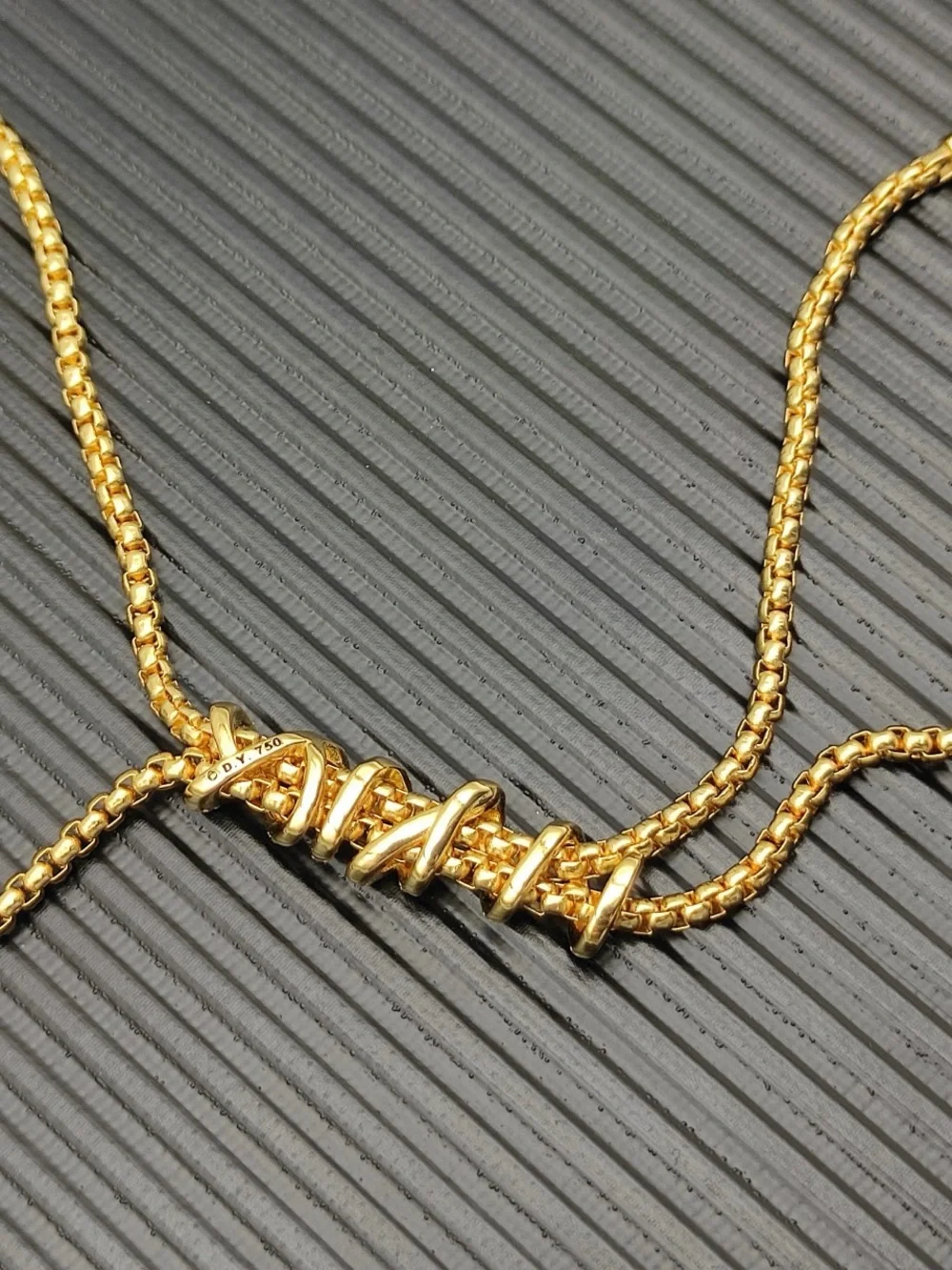 David Yurman Gold-Tone Adjustable Lariat Necklace -